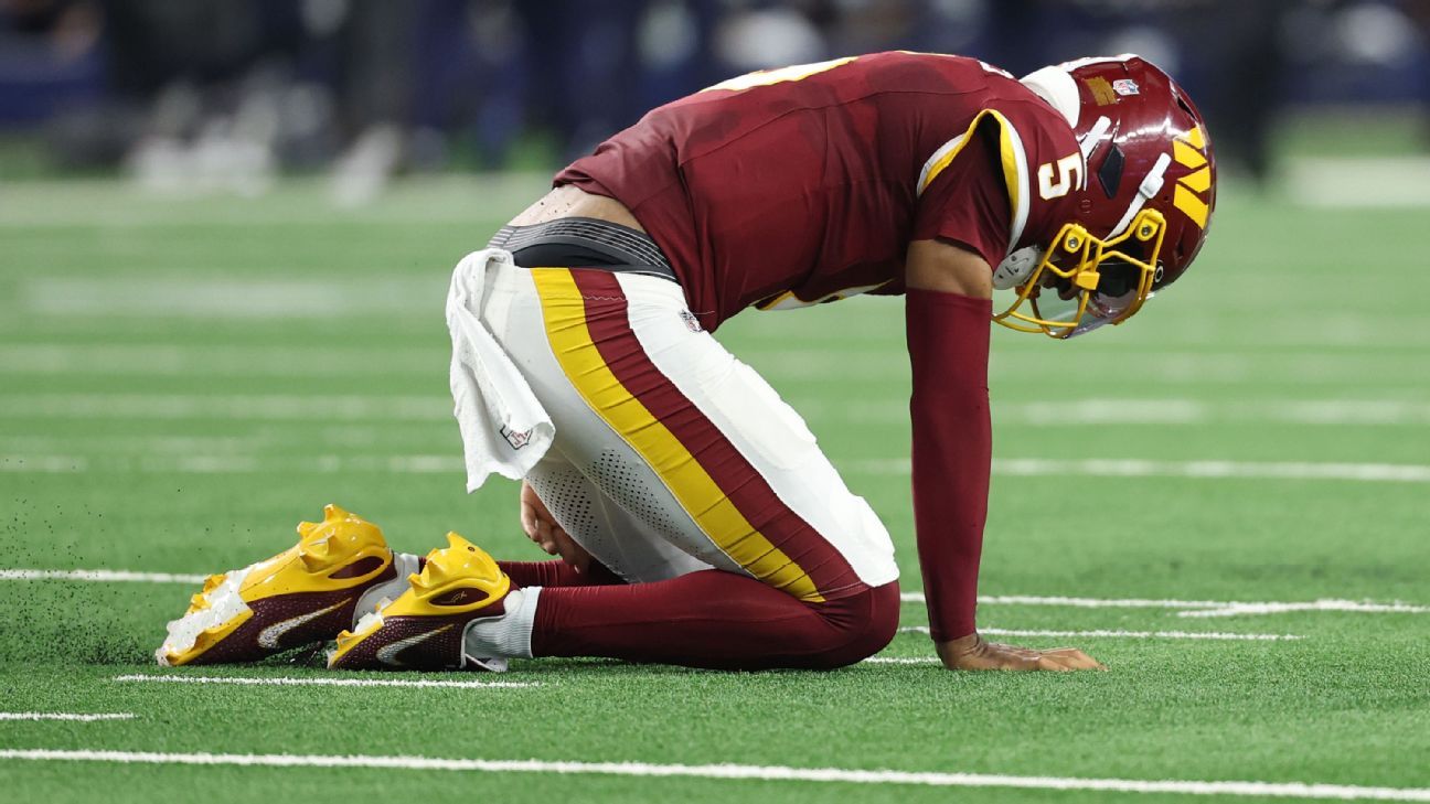Commanders' Daniels limited at practice, status up in air