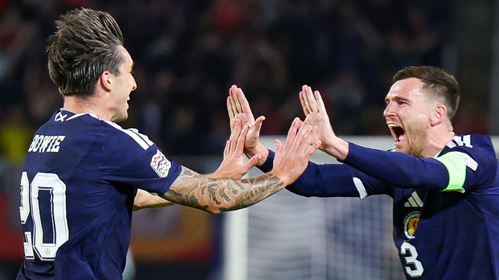 Third time lucky for Pocognoli as Scotland make Robertson's 100th cap with win