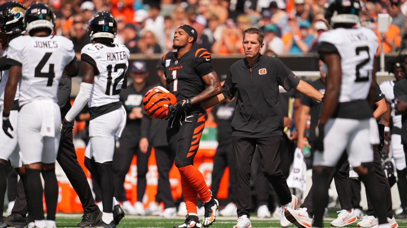 Bengals star WR Chase suffers concussion against Jaguars