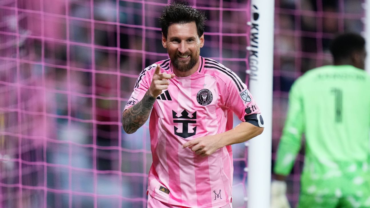 Messi scores twice for Miami in 1st game since Argentina farewell